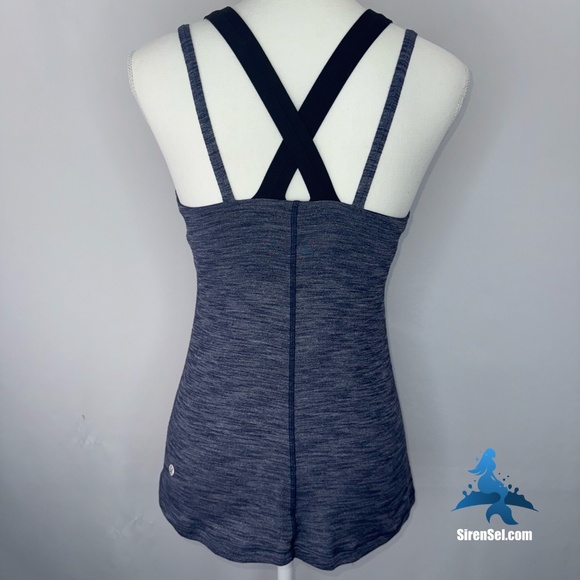 1139 lululemon Run For Gold Tank - Size 6 - Heathered Deep Navy - Picture 9 of 15